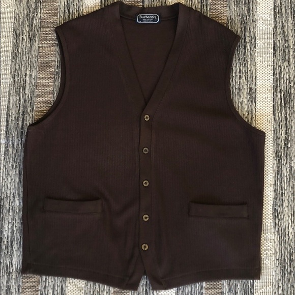 Burberry Other - Vintage Burberrys Ribbed Vest Logo Buttons Unisex